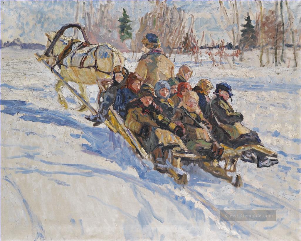 zur Schule Nikolay Bogdanov Belsky Kinder Kinder impressionismus Ölgemälde